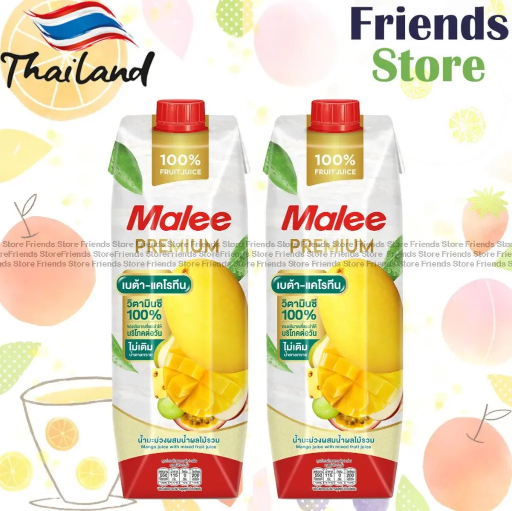 Malee - 100% Mango Juice with Mixed Fruit Juice (1L x 2)
