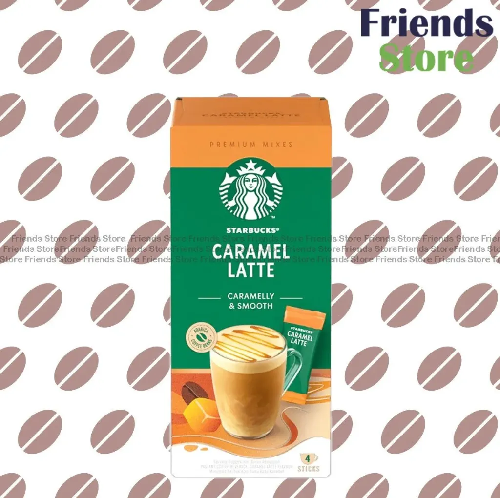 Starbucks Instant Mixes - Caramel Latte (Caramelly & Smooth) Box of 4 sticks