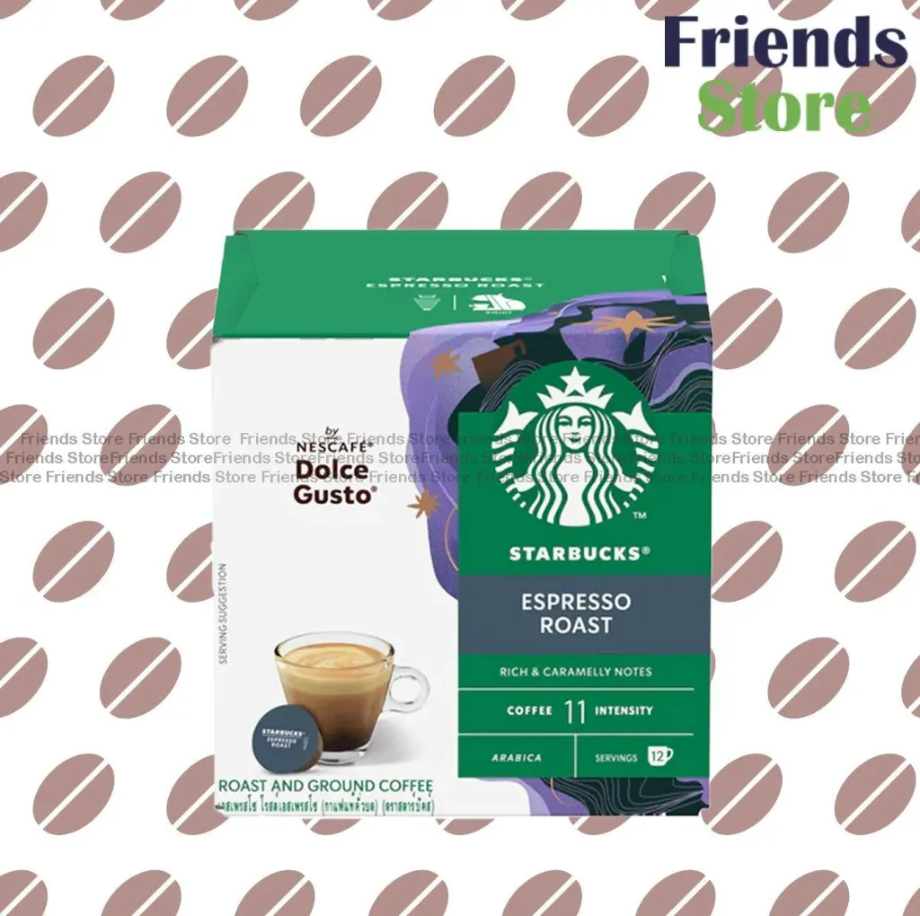 Starbucks - กาแฟแคปซูล รสเอสเพรสโซ่ โรสต์ (สำหรับเครื่องชงเนสกาแฟ ดอลเช่ กุสโต้®) (12 แคปซูล)