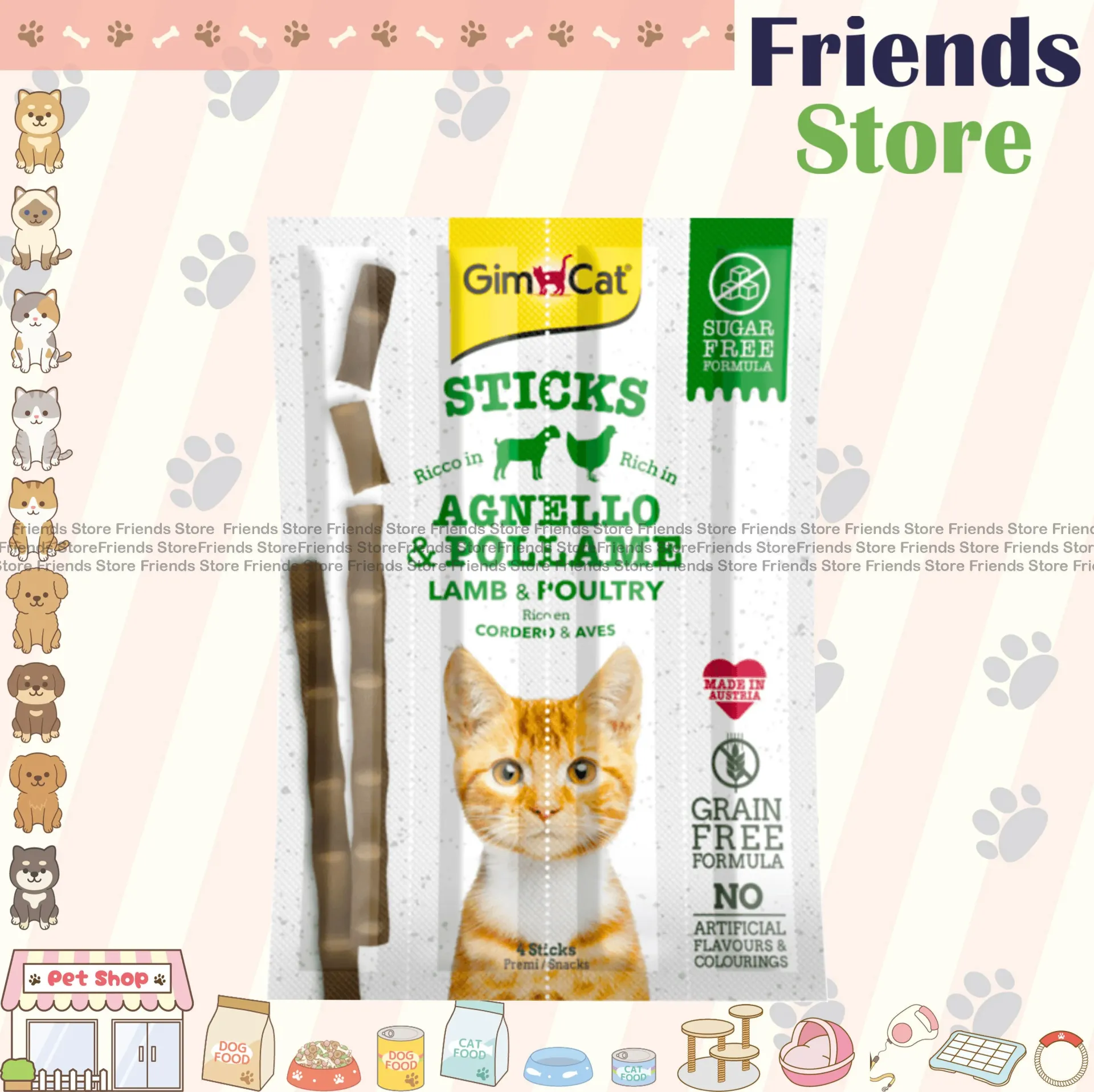 GimCat - Sticks Agnello & Pollame Lamb & Poultry (4s)