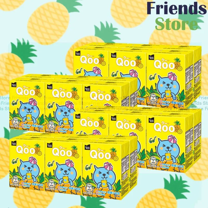 Qoo - [原箱] 美粒果Qoo 菠蘿汁飲品 (200毫升 X 6 x 4)