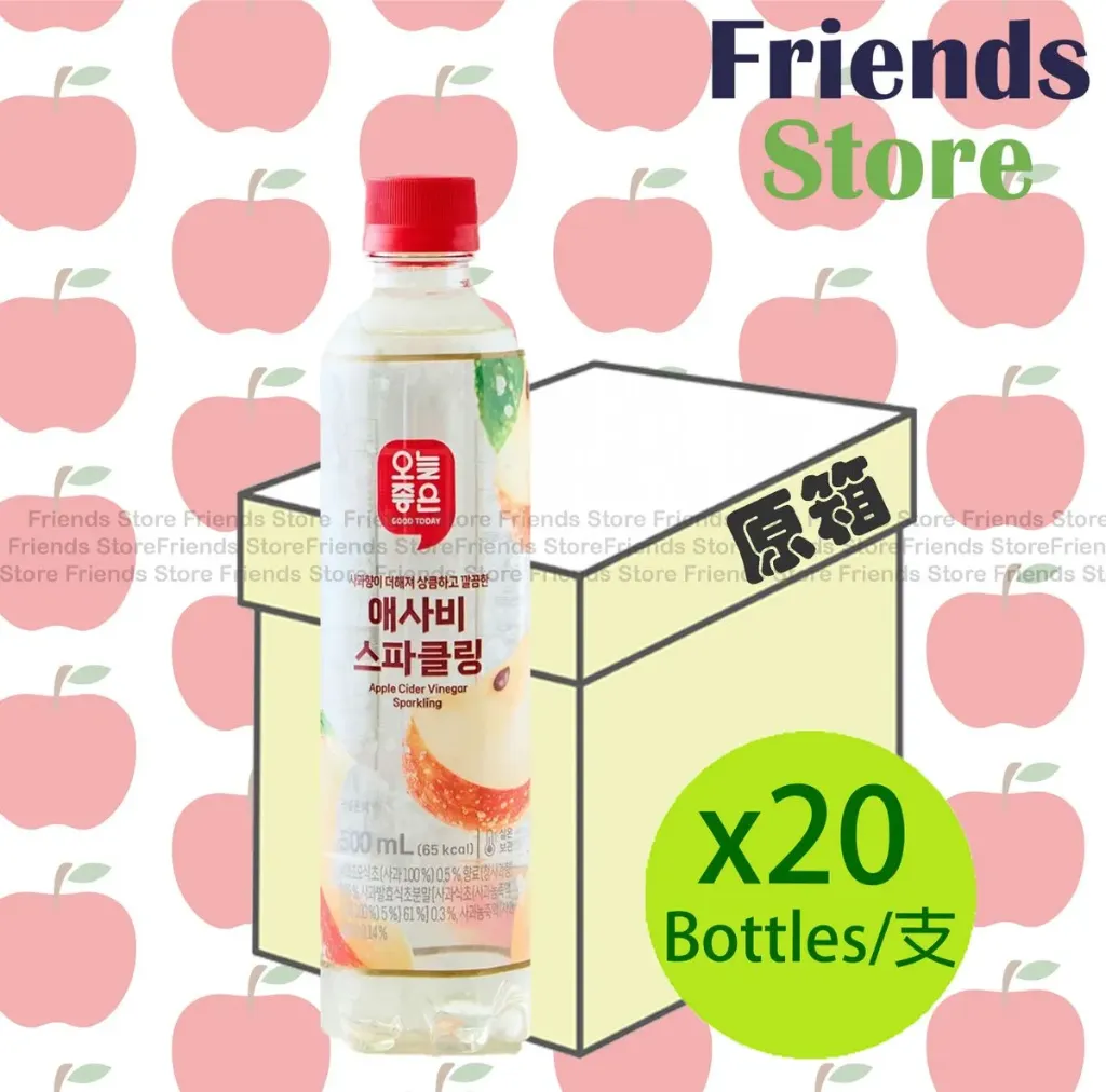 [400027BF] GOOD TODAY - [原箱] 韓國蘋果醋氣泡水 (500毫升 X 20)