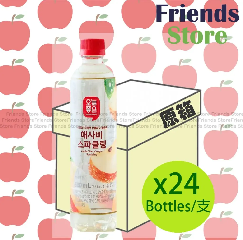 GOOD TODAY - [原箱] 韓國蘋果醋氣泡水 (500毫升 X 20)