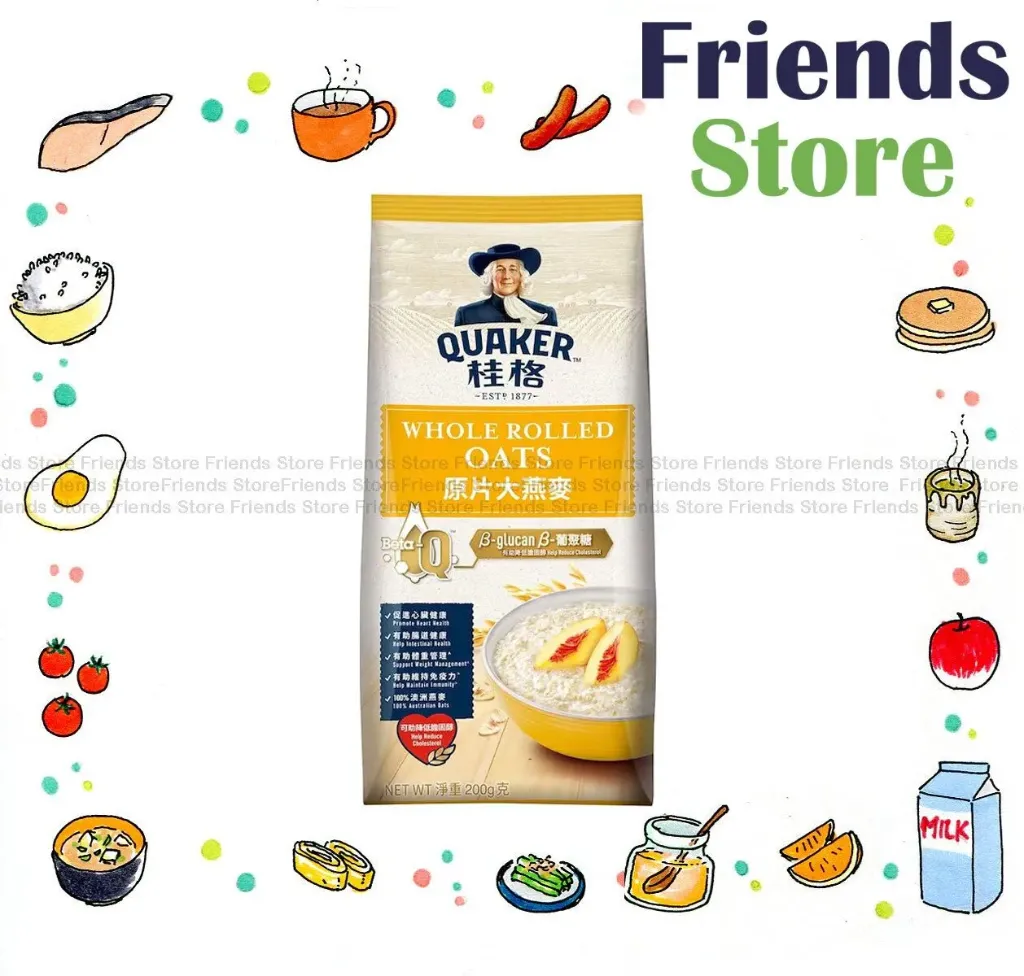 [40007729E] QUAKER - ข้าวโอ๊ตชนิดแผ่นหนา (Whole Rolled Oats) 200g