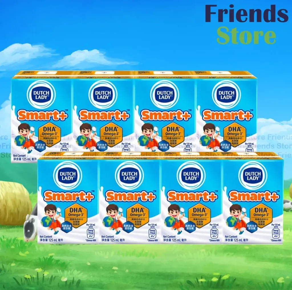 [4001040NL] DUTCH LADY - ดัชท์เลดี้ สมาร์ทพลัส นมยูเอชที รสจืด (125ml x 4 x 2 แพ็ค)