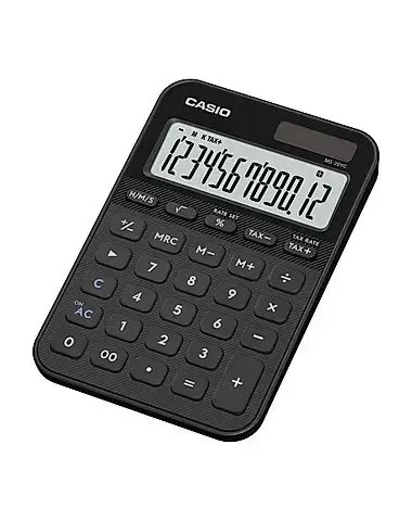 Casio - 迷你桌上型計數機 MS-20YC-BK (黑色)