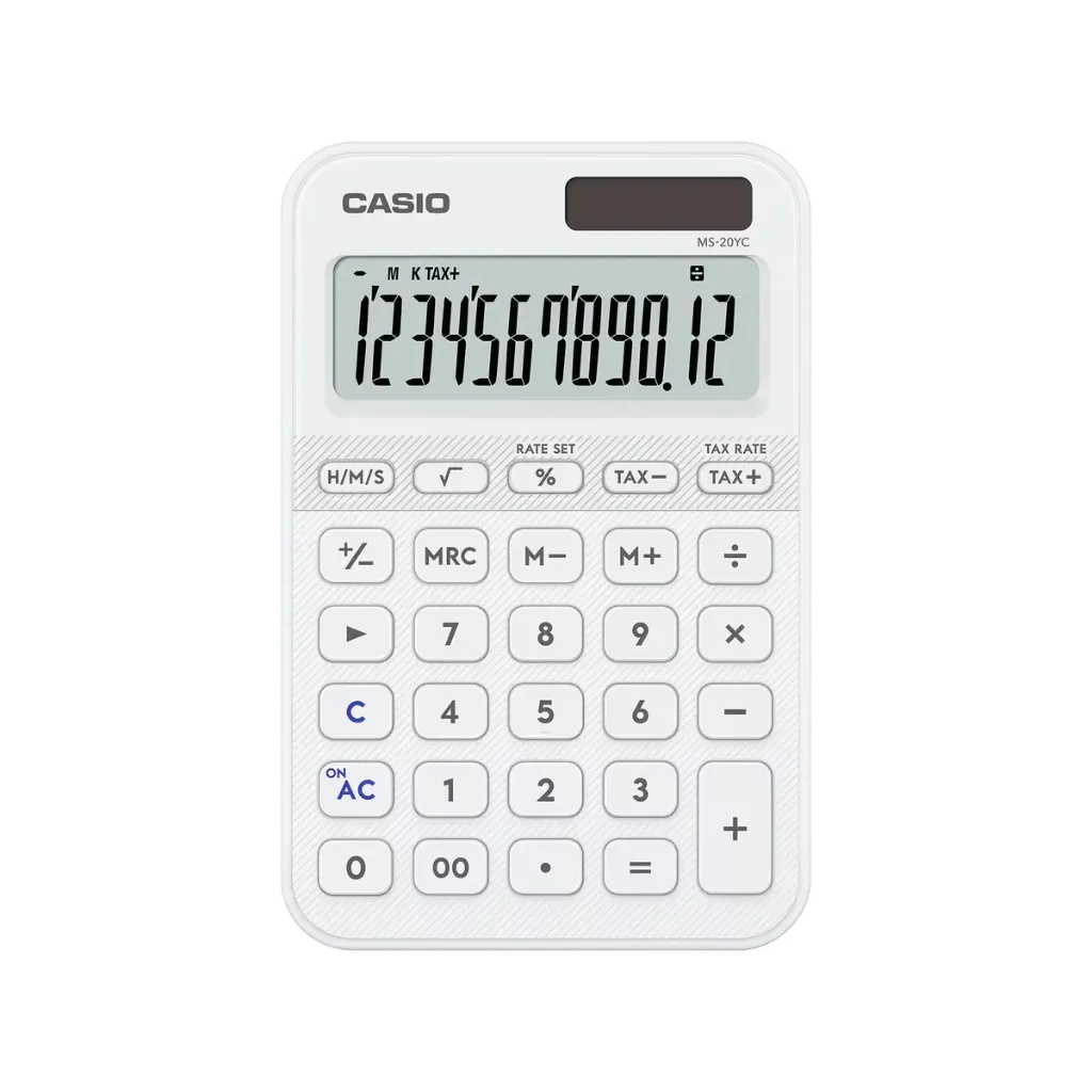 [35035A] Casio - Casio - 迷你桌上型計數機 MS-20YC-WE (白色)