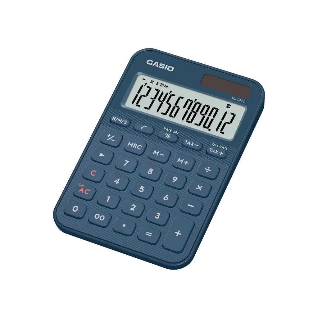 Casio - Mini Desk Type Calculator MS-20YC-NY (NAVY)