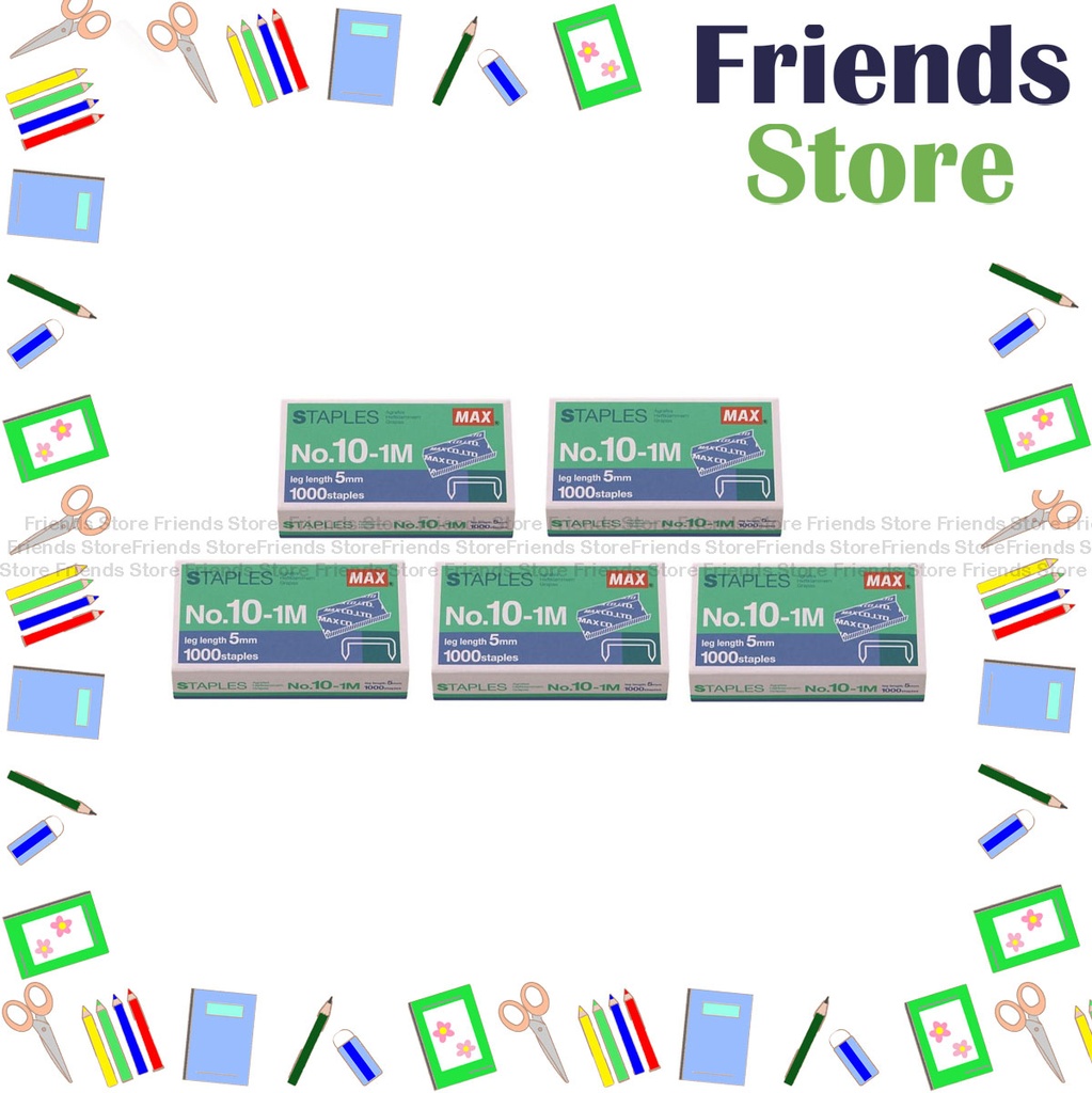 [14024] MAX - No.10 (10-1M) Staples - Box of 1000  x 5boxes