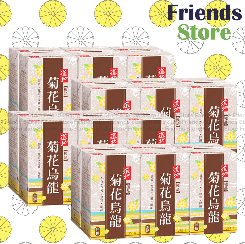 道地 - [原箱] 紙包裝 菊花烏龍茶 飲品 (250毫升 X 6 X 4)