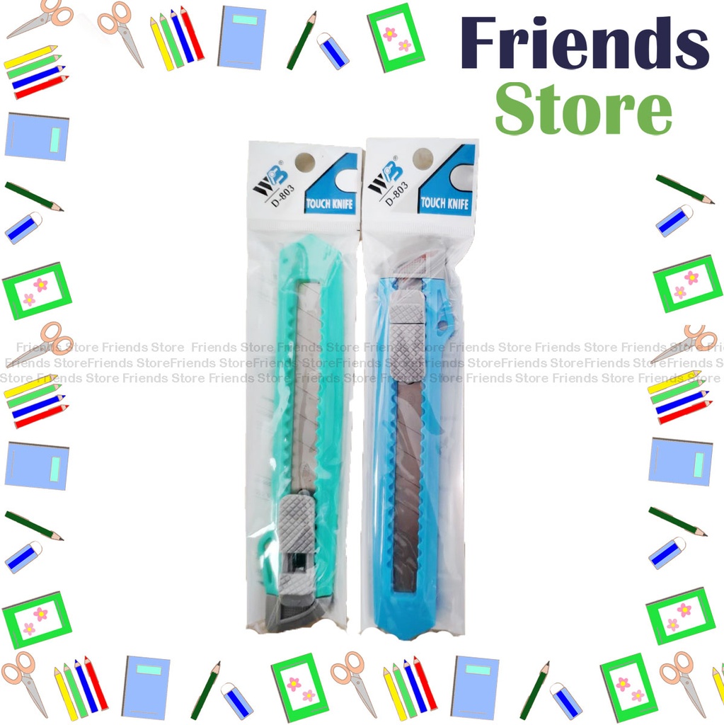 [WBD803] คัตเตอร์พลาสติกขนาดใหญ่ D-803 จำนวน 2 ชิ้น (สีสุ่ม)