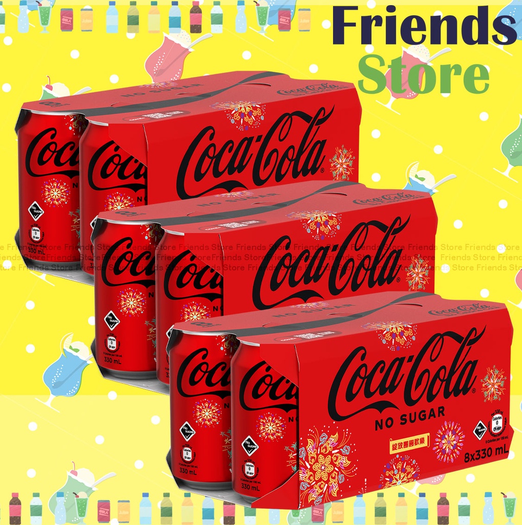 可口可樂 - [原箱] 罐裝  零系ZERO可樂汽水 (330毫升 X 8 X 3) #Coke #Coca-Cola