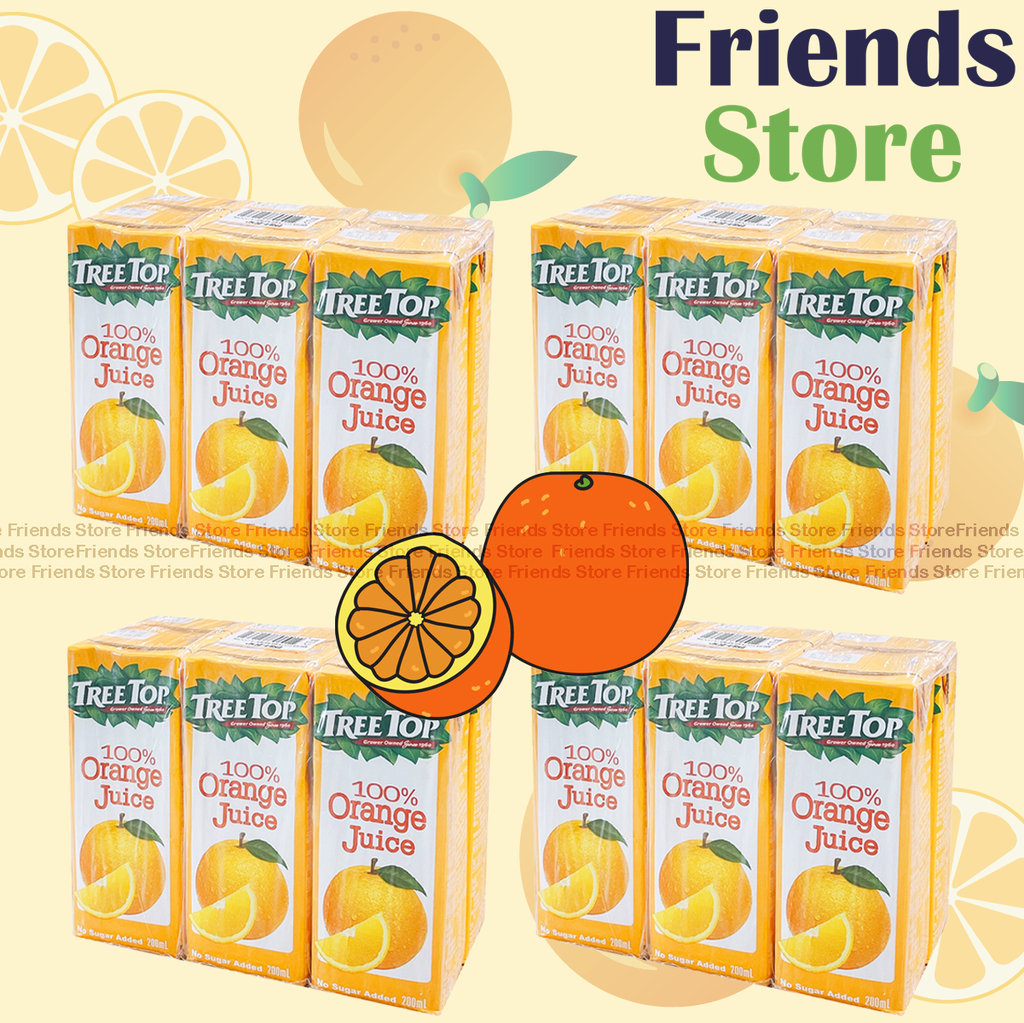[4004431B2F] TreeTop - [Full Case] "Paper-packed" 100% Orange Juice  (200ml X 6 X 4)