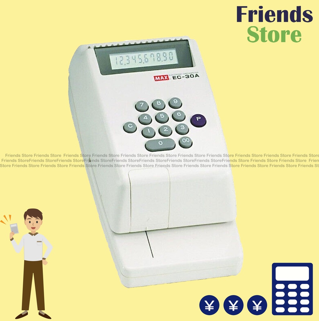 MAX - [สินค้าที่ได้รับอนุญาต] เครื่องเขียนเช็คอิเล็กทรอนิกส์ EC-30A