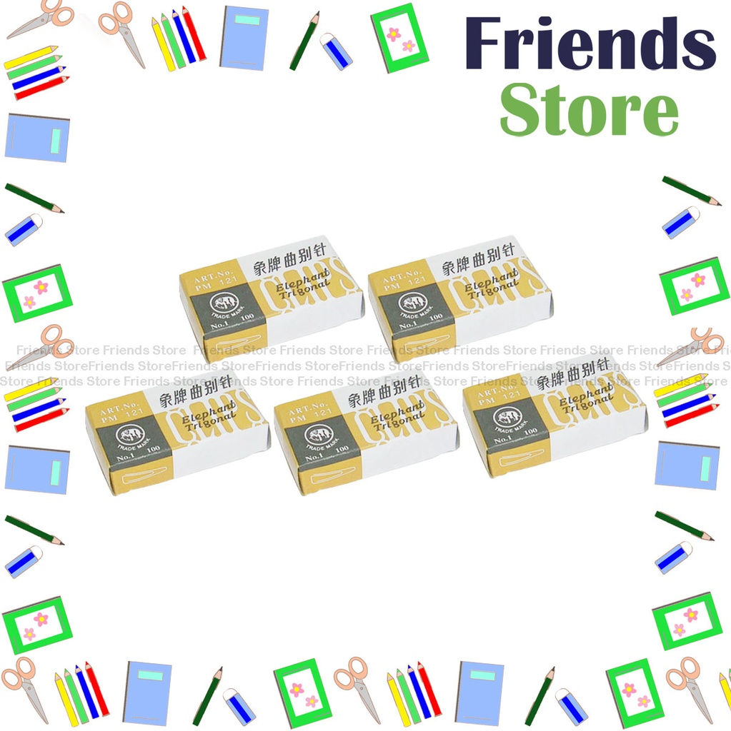 [14056A] Elephant - No.121 30mm paper clips (100s/box X 5)