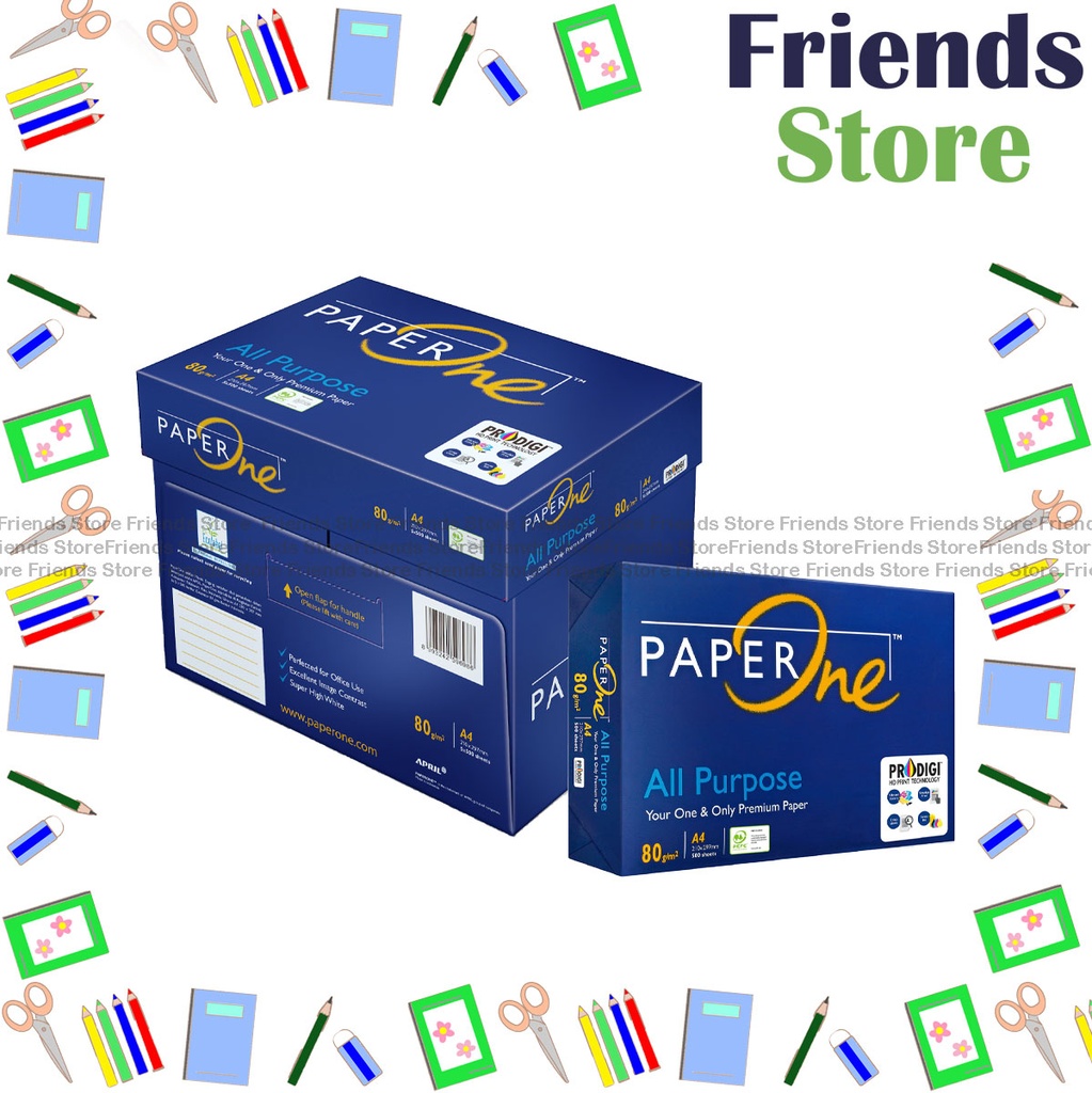 [17004] Paperone - [オリジナルボックス] A4多目的コピー用紙 80lb - 5パック 2500枚