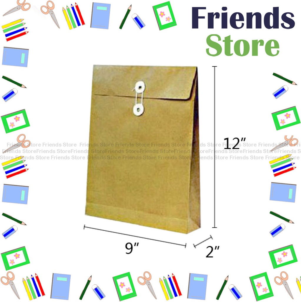 [21018] 9"X 12"+2  Kraft Paper Bag  (10/pack X 2)
