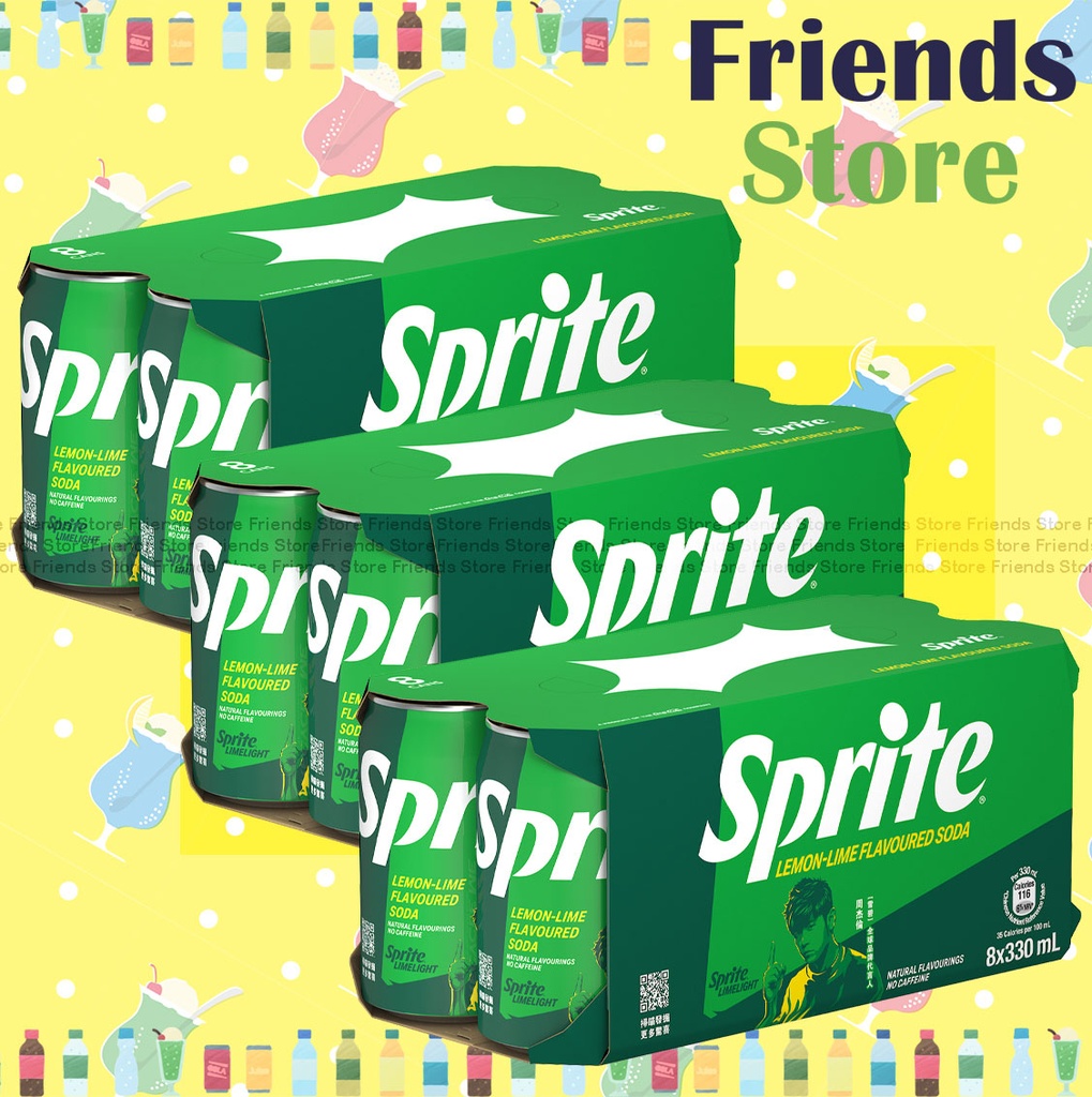 [400400F] Sprite - [Full case] Canned Lemon and Lime Flv. Soda (330ml X 8 X 3) New/old packing randomly distrubuted