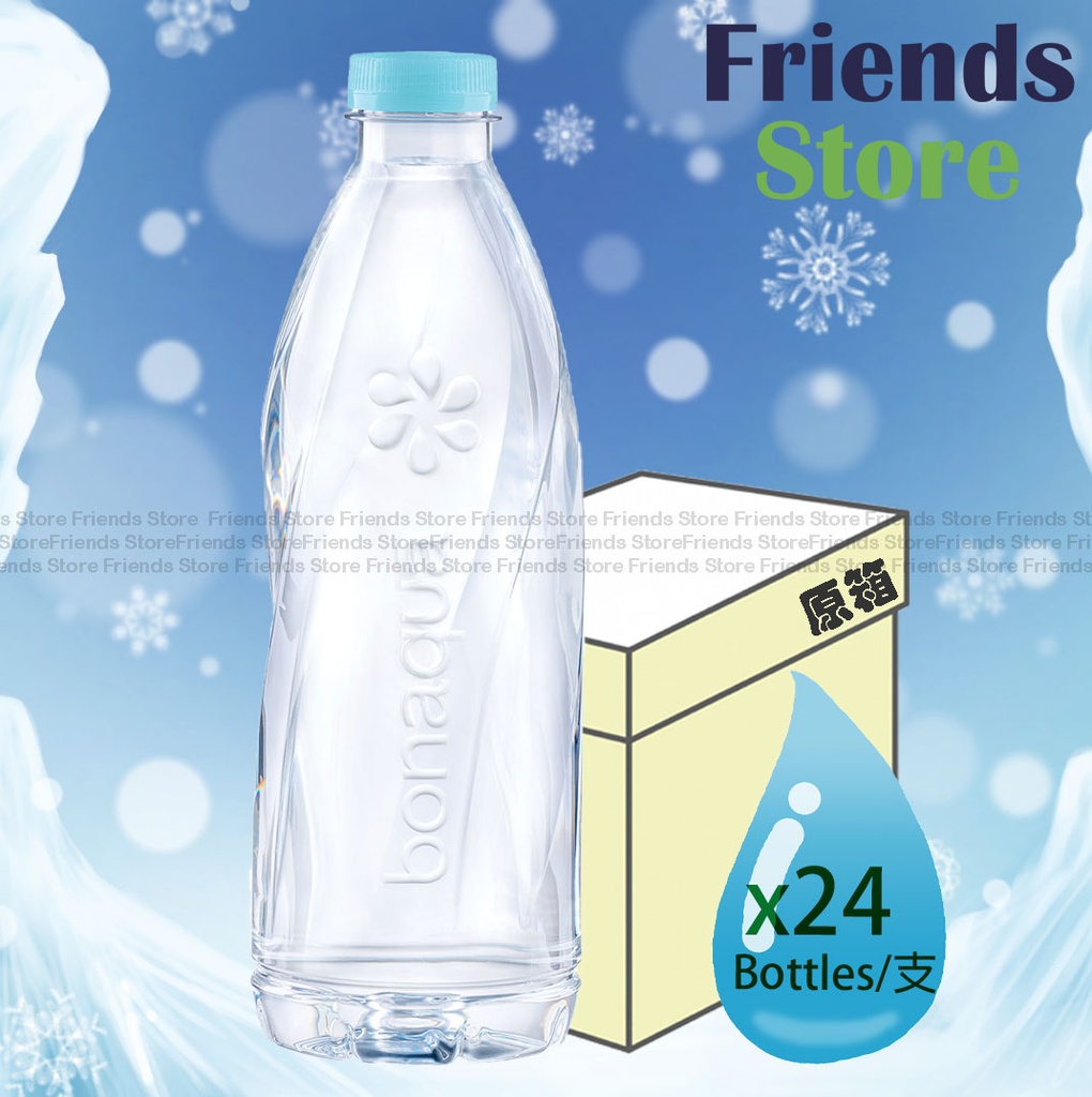 [400759K3] Bonaqua - [Full Case] ​​น้ำแร่ไร้ฉลาก (600ml X 24)