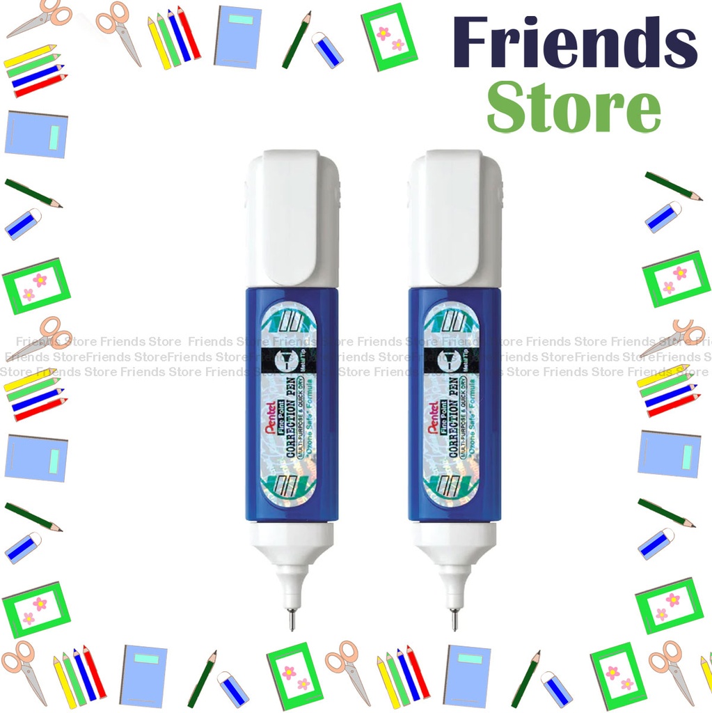 [19001] Pentel - Fine Point Correction Pen 12ml  x2pcs