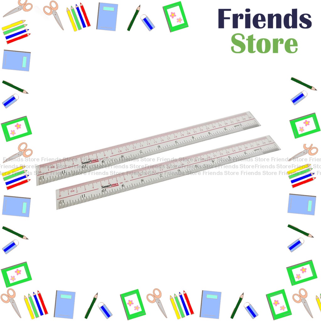 [12802] Smartmax - Acrylic Ruler SM103 (30cm) X 2