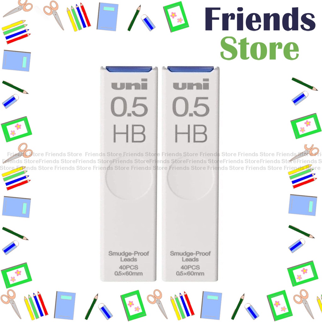 [12111] UNI - Pencil Leads 0.5mm HB (40pcs/Tube X 2)