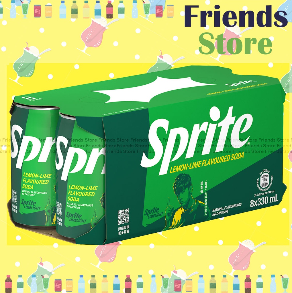 [400400] Sprite - Lemon and Lime Flavoured Soda (330ml X 8)