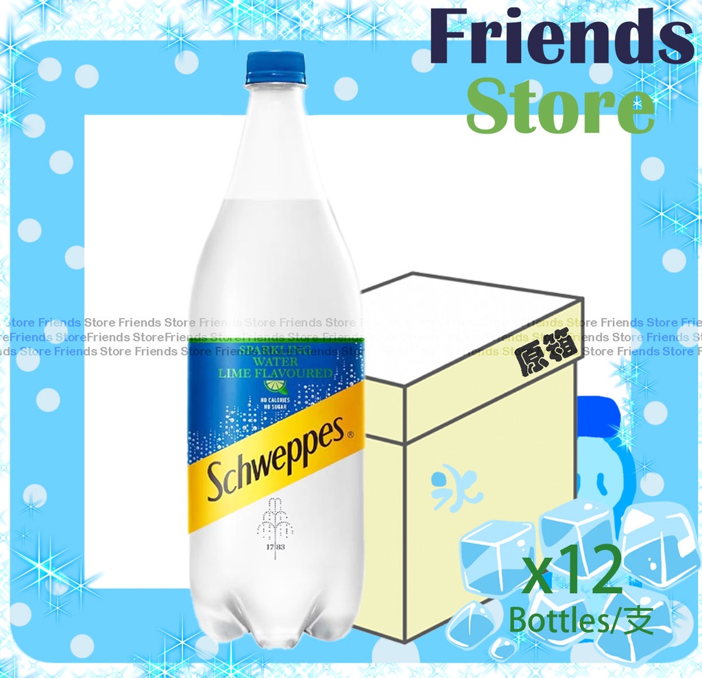[400788F] ชเวปส์ - [ยกกล่อง] น้ำโซดา รสเลมอน (1.25 ลิตร x 12 ขวด)