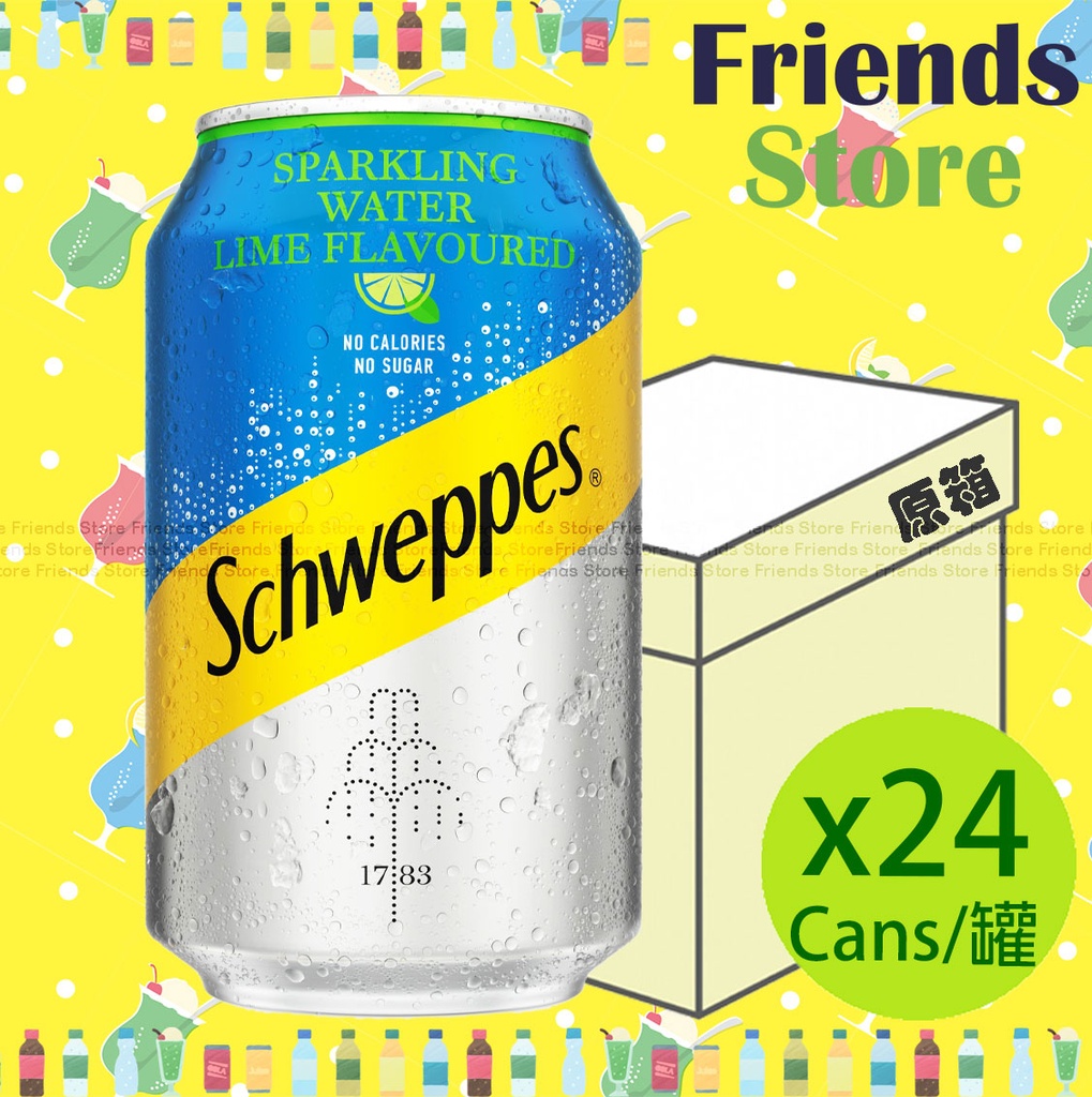 [4001473F] Schweppes - [Full case] น้ำอัดลมรสเลมอน (330 มล. x 24 ขวด)
