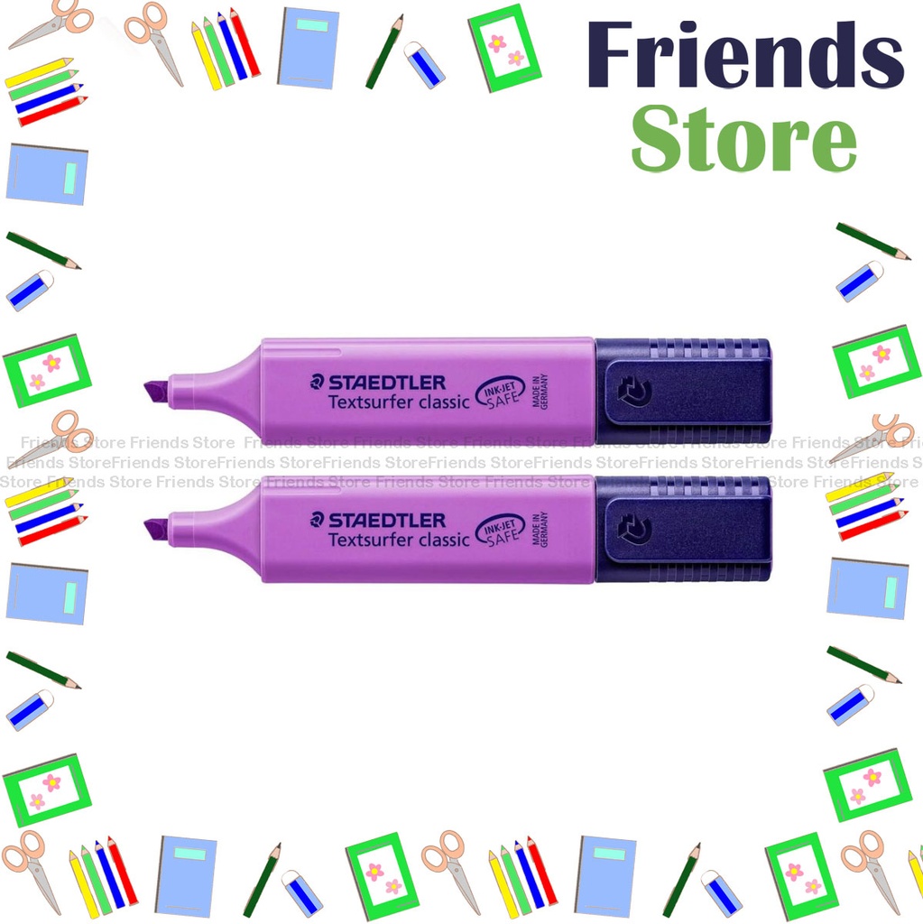 [STA5] ปากกาไฮไลท์ Staedtler - ผลิตในเยอรมนี เบอร์ 364 (สีม่วง) จำนวน 2 ด้าม