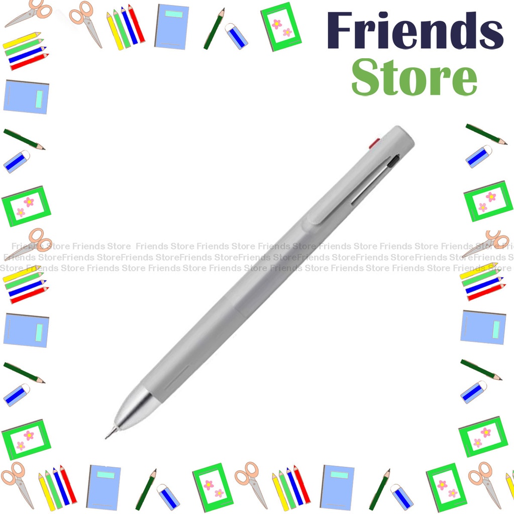 ゼブラ - 日本製 BLen 2+S 黒赤ボールペン + 芯 0.5mm グレーペン (B-B2SAS88-GR)