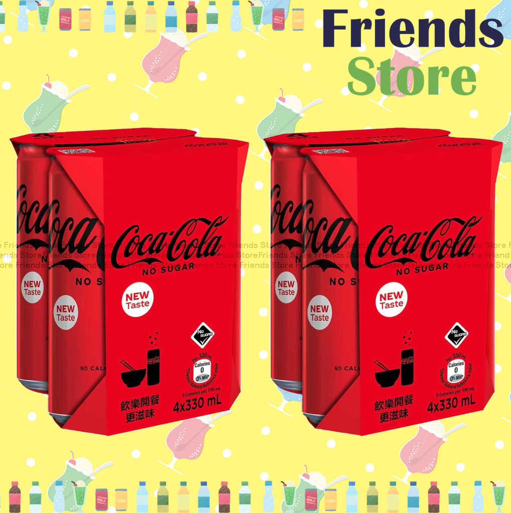 Coca-Cola - ZERO "Tall Can" Cola Drink (330ml X 4 X 2) New/Old packing randomly distributed