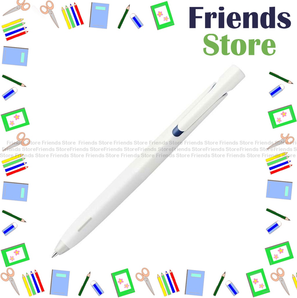Zebra 斑馬牌 - bLen Single-Colour Emulsion Ink Ball-point Pen 0.5mm White Barrel-Blue Ink (B-BAS88-BL)