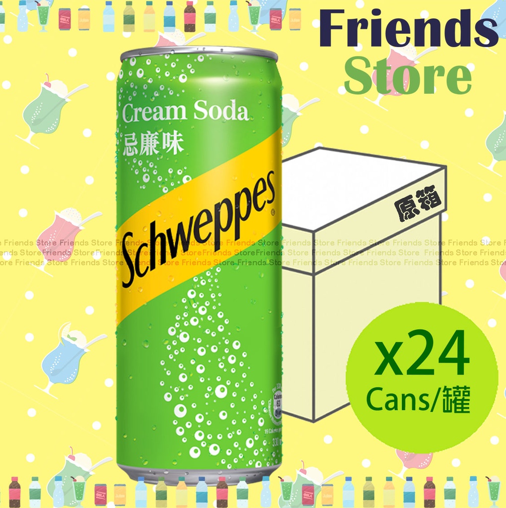 Schweppes - [Full Case] "Tall Can"  Cream Soda (330ml X 24)