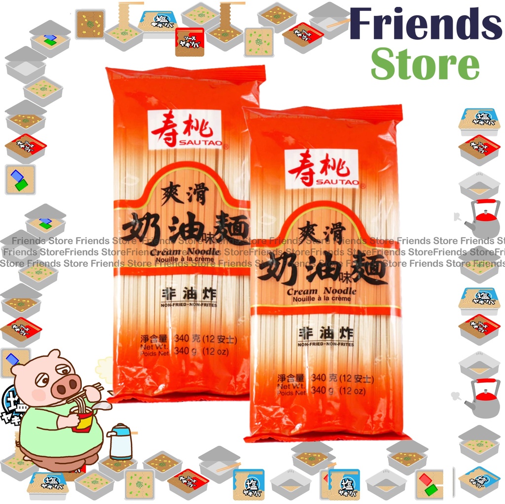 壽桃牌 - 非油炸 爽滑奶油麵 (340克 X 2)