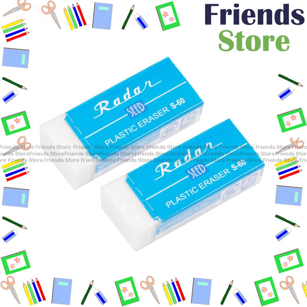 [19015] SEED - Radar S-60 Plastic Eraser Small [2pcs]