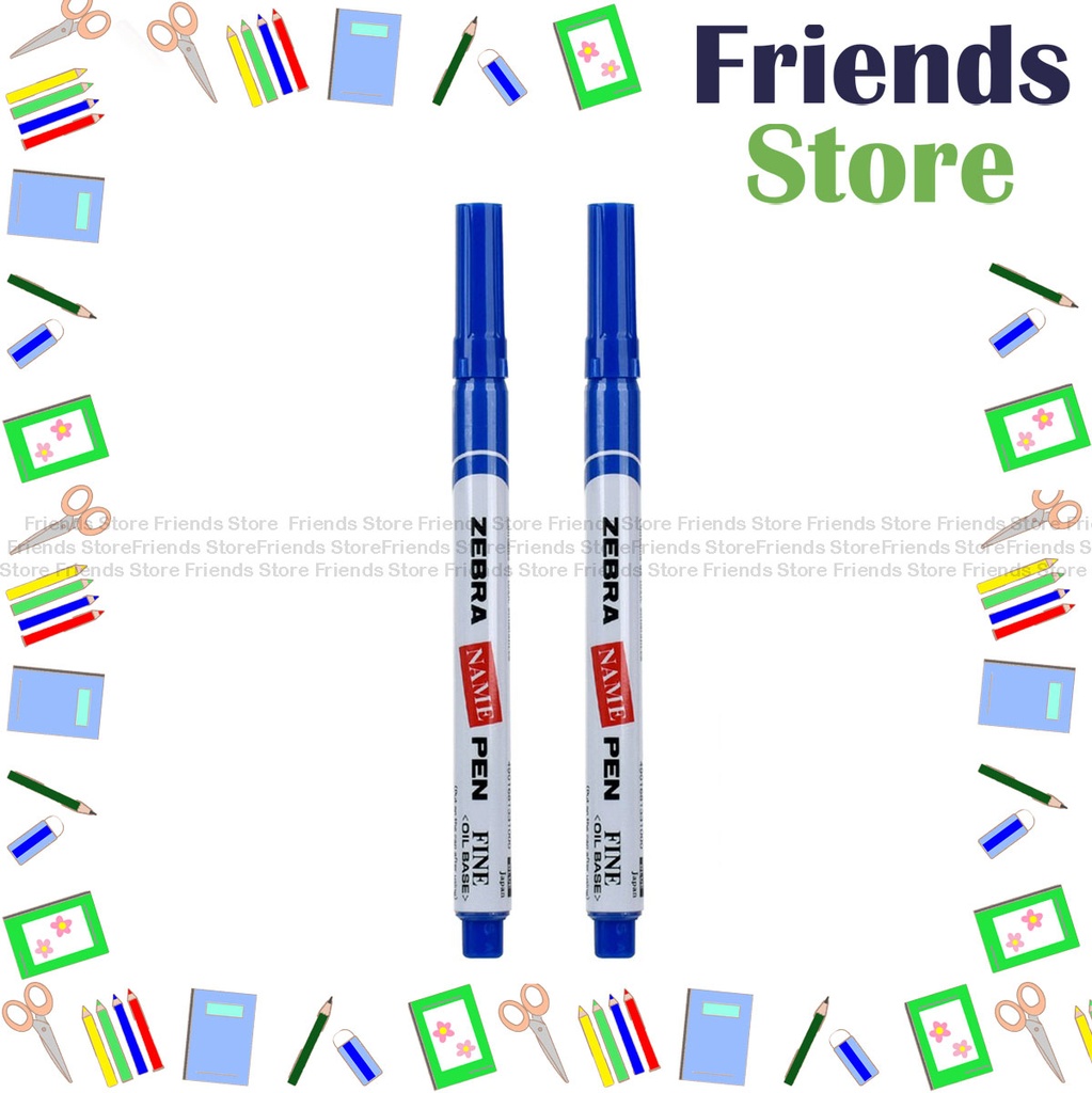 [BUNAME] Zebra 斑馬牌 - Name Pen 1.0mm Blue [2pcs]