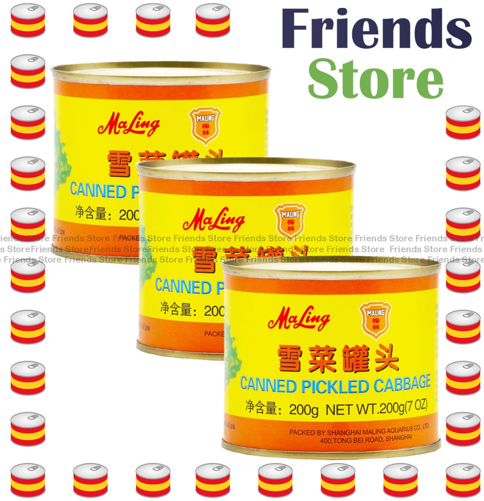 [40007916B] Ma Ling - Canned Pickled Cabbage (200g X 3)