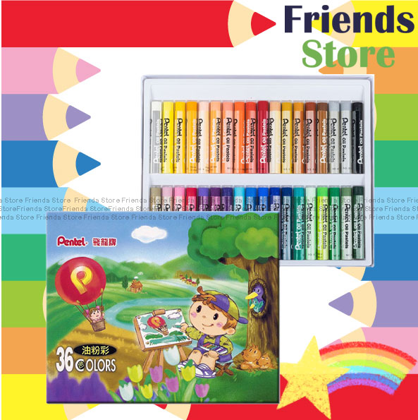 [12758A] เพนเทล - สีพาสเทลน้ำมัน 36 สี