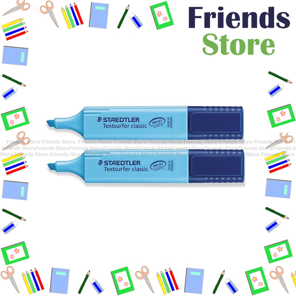 [STA2] ปากกาไฮไลท์ Staedtler - ผลิตในเยอรมนี เบอร์ 364 (สีน้ำเงิน) จำนวน 2 ด้าม