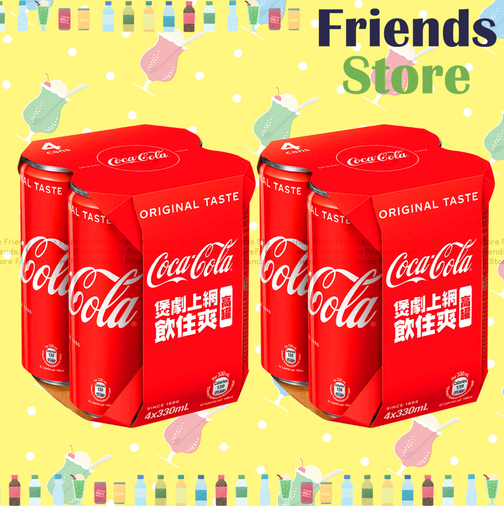 โคคา-โคล่า - เครื่องดื่มโคล่ากระป๋องทรงสูง (330 มล. x 4 x 2) บรรจุภัณฑ์ใหม่/เก่า จัดส่งแบบสุ่ม