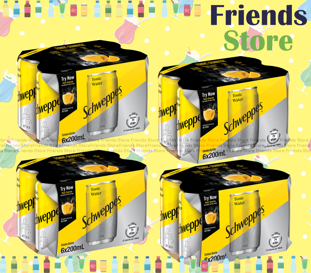 [4002981F] Schweppes - [Full case] Tonic water [mini can] (200ml X 6 X 4)  New/old packing randomly distributed