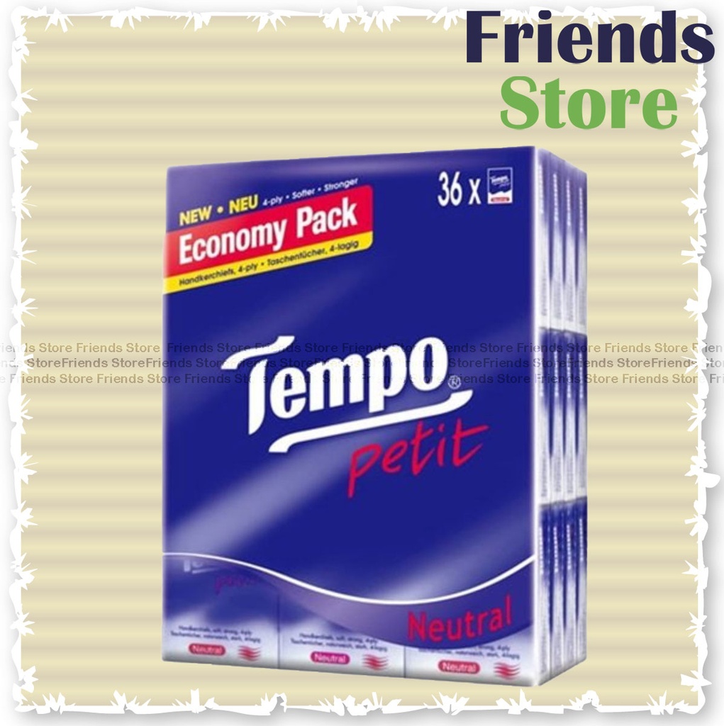 Tempo - 得寶 迷你紙手巾 (天然無味) (7片 X 36包) (包裝隨機發放)