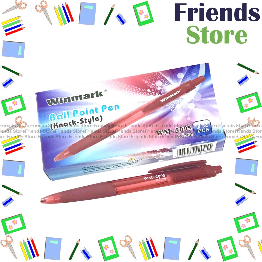 Winmark - Ball Point Pen WM-2095 (0.7mm/red) [12pcs/box]