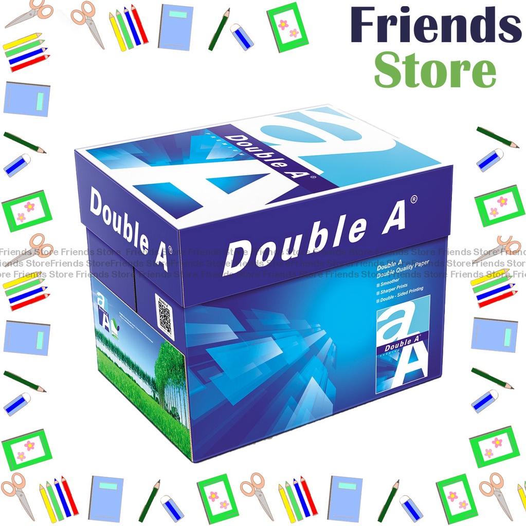 กระดาษถ่ายเอกสาร Double A - [ยกกล่อง] กระดาษถ่ายเอกสาร Double A 80 แกรม ขนาด A4 (5 แพ็ค/กล่อง)