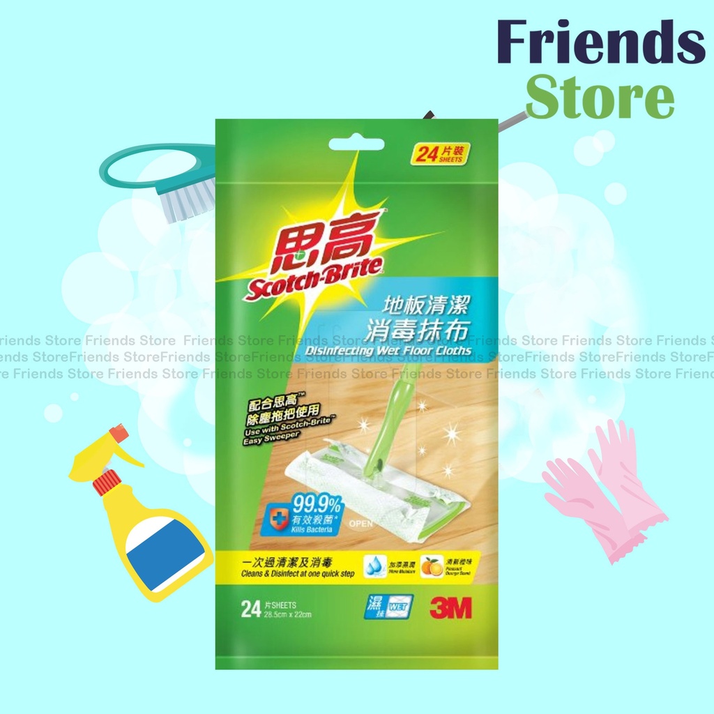 Scotch-Brite™ - Disinfecting Wet Floor Cloths 841HK