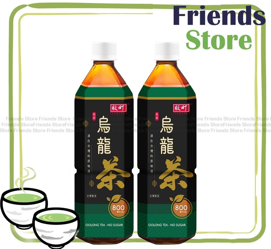 板町 - (大支裝) 無糖烏龍茶 (800毫升 X 2) 