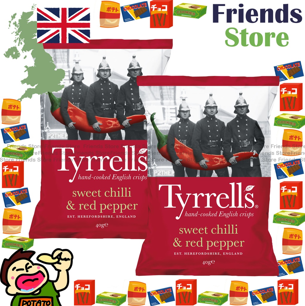 [4004435B] Tyrrells - <小包裝> Sweet Chilli & Red pepper crisps (40g X 2)