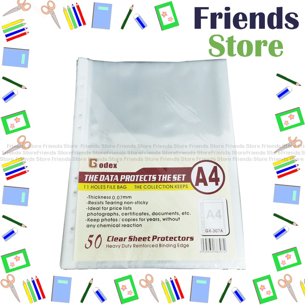 Godex - 11-hole COPY SAFE - A4  (50pcs/bag) GX-307A