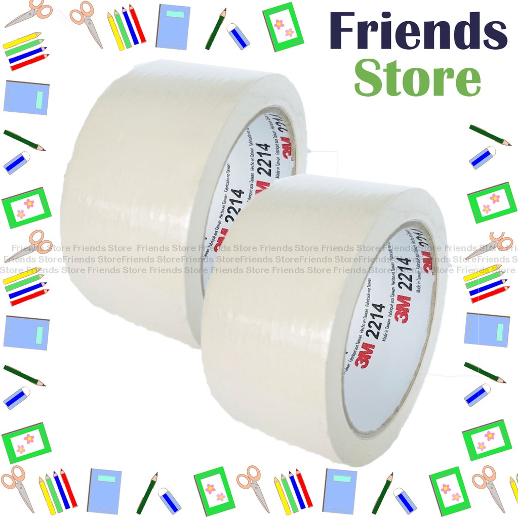 [3M2214] เทปกาวปิดบัง 3M รุ่น 2214 (48 มม. x 25 ม.) [2 ม้วน]